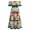 Floral Green, variant on IDOPIP Mexican Print Dress for Women Off Shoulder Floral Long Maxi Dress M Blue & Red Striped