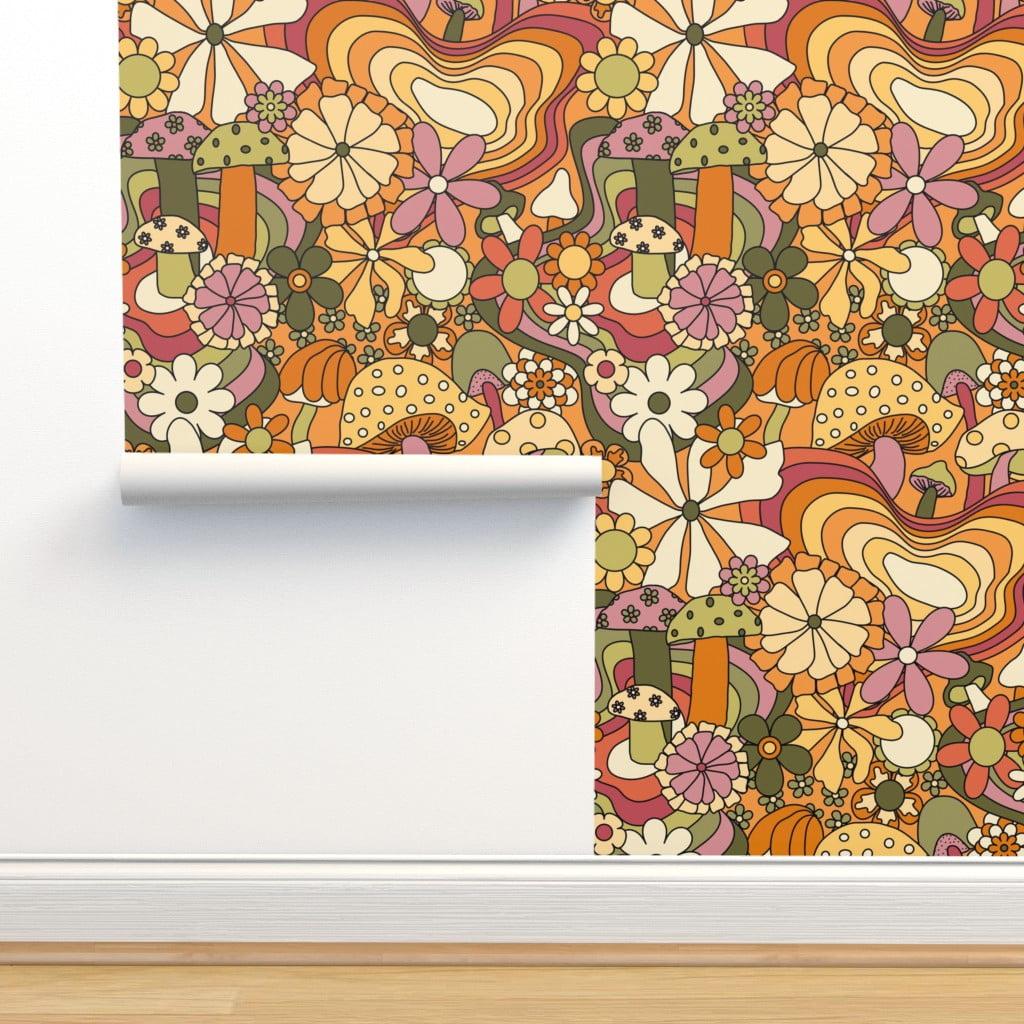 Download 70s Groovy Background Colorful Painting Of Flowers  Wallpapers com
