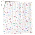 thumbnail image 1 of Polyester Fiber Shower Curtain, Love Graffiti Shower Curtain, Metal Buckled Eye Waterproof Shower Curtain, Can Be Washed-72x72in, 1 of 8
