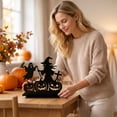 thumbnail image 4 of Halloween Decorations Indoor Wooden Silhouette Tabletop Ornament for Fall Decor & Room Decor, Spooky Horror Decor Accent for Home Shelf Mantel Party Display, 5.9 Inch - D, 4 of 4