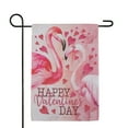 thumbnail image 3 of Northlight Happy Valentine's Day Flamingo Outdoor Garden Flag 18" x 12.5", 3 of 7
