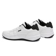 thumbnail image 4 of Men's White Leather-Look Casual Sneakers, Lace-Up Low-Top Shoes for Everyday Wear, Work, and Travel, 4 of 10