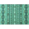 thumbnail image 1 of Ahgly Company Machine Washable Indoor Rectangle Abstract Turquoise Blue Modern Area Rugs, 8' x 10', 1 of 4
