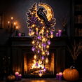thumbnail image 5 of Elegant Halloween Cascade Wall Light, Raven Midnight Decor with Raven Crescent Moon and Cascading Crystals, Gothic Wall Hanging for Halloween Home, 5 of 6