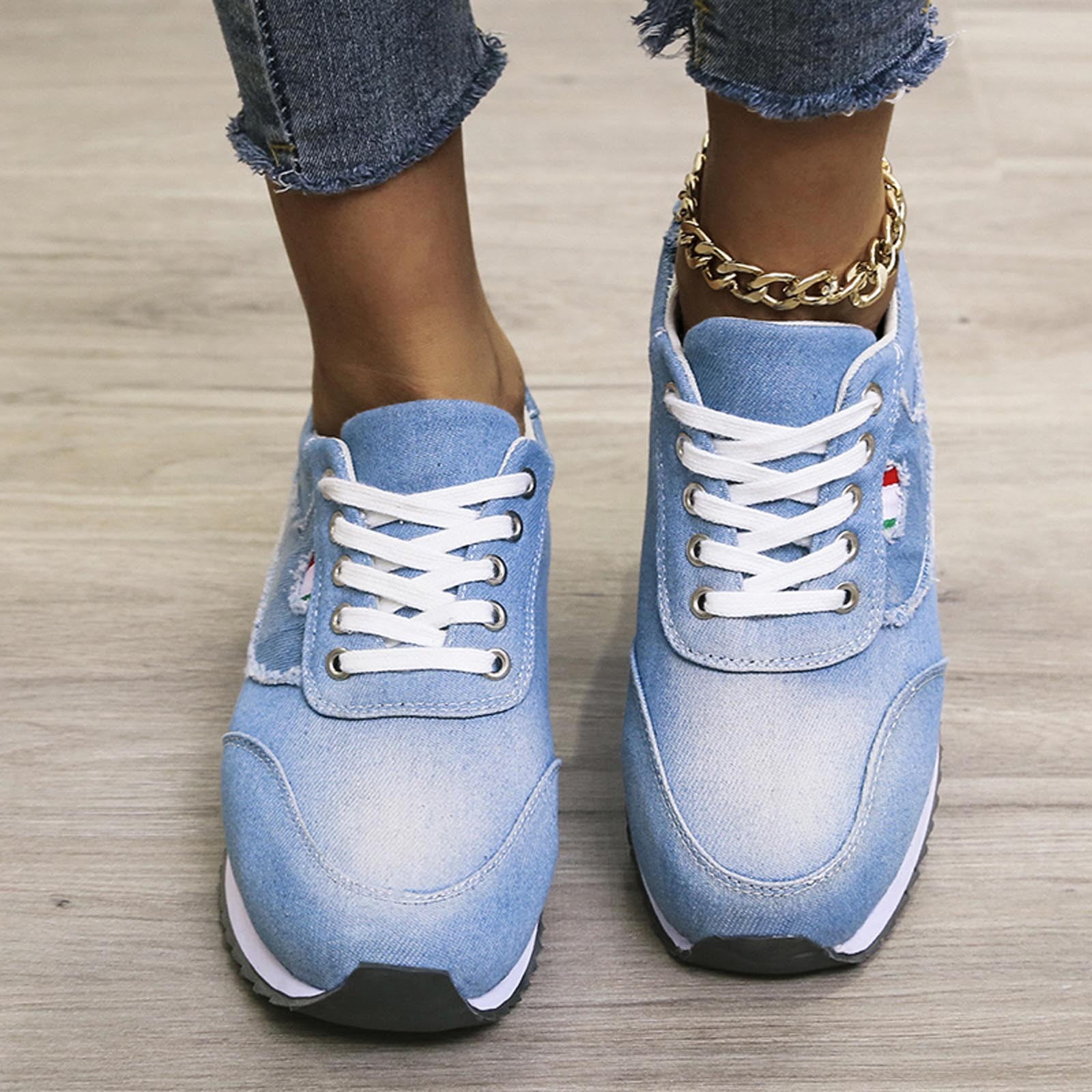 Women's denim tennis shoes Clearance