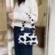 thumbnail image 1 of Bolso de hombro de felpa portátil para mujer, bolso con estampado de animales para las axilas, monedero (5), 1 of 6