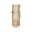 thumbnail image 2 of Unique Bargains Women's Pointed Toe Stiletto Clear Heels Ankle Boots Beige (Size 7), 2 of 6