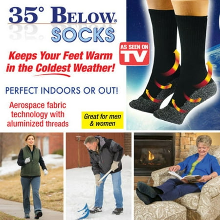35 Below Socks Keep Your Feet Warm and Dry Aluminized Fibers