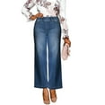 Qcmgmg Seamed Front Wide Leg Jeans Oprah Favorite Jeans Stretch Seamed Front Jeans 2024 New Wide