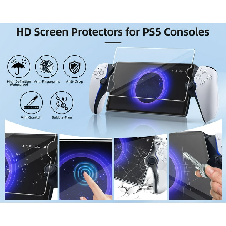 PS5 Portal Accessory Kit, 2-In-1 Hard PC Protective Case with Tempered  Glass Screen Protector for PlayStation Portal Remote Player