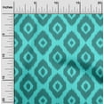 thumbnail image 2 of oneOone Polyester Spandex Turquoise Blue Fabric Asian Ikat Sewing Craft Projects Fabric Prints By Yard 56 Inch Wide, 2 of 4