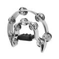 thumbnail image 3 of Esquirla Cymbal Hi Hat Tambourine Hand Bell Rattle for Creative Drum Kits Enthusiasts Argent, 3 of 8