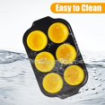 thumbnail image 4 of 6 Cups Silicone Muffin Pans for Baking with Metal Frame, Egg Bite Molds, Cupcake Pans Regular Size, Muffin Tins Easy to Pop Nonstick Non Toxic Bakeware for Oven Dishwasher Safe,Yellow, 4 of 9