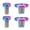 4pcs Rainbow, variant on Bicycles Hydraulic Brake Bolts Bikes Brake Levers Screw Hydraulic Brake Alloy Integrals Oil Cylinder Lid Bolts