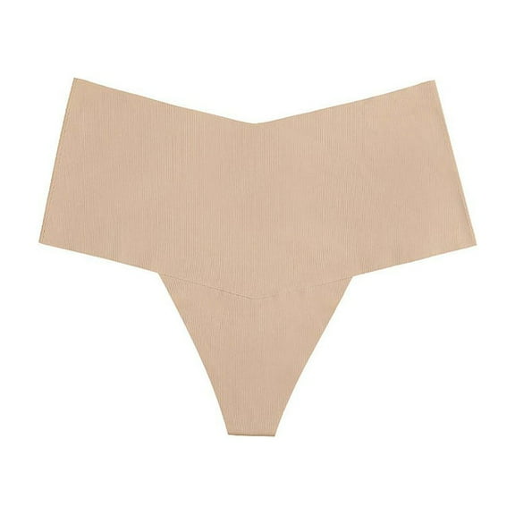 Bigersell Women Underwear Cotton Clearance Ladies Underwear Panties Cotton Tangas Panty Style P-1176 Spandex Shaping Panties Ladies Thong Briefs High Waist Women's Panties Beige M