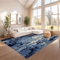 thumbnail image 4 of Gaderth 8x10 Large Area Rug for Living Room Bedroom, Modern Abstract Striped Rug with Stain Resistant Non Slip, Washable Faux Wool Low Pile Carpet for Dining Room Dorm Nursery Office, 4 of 7