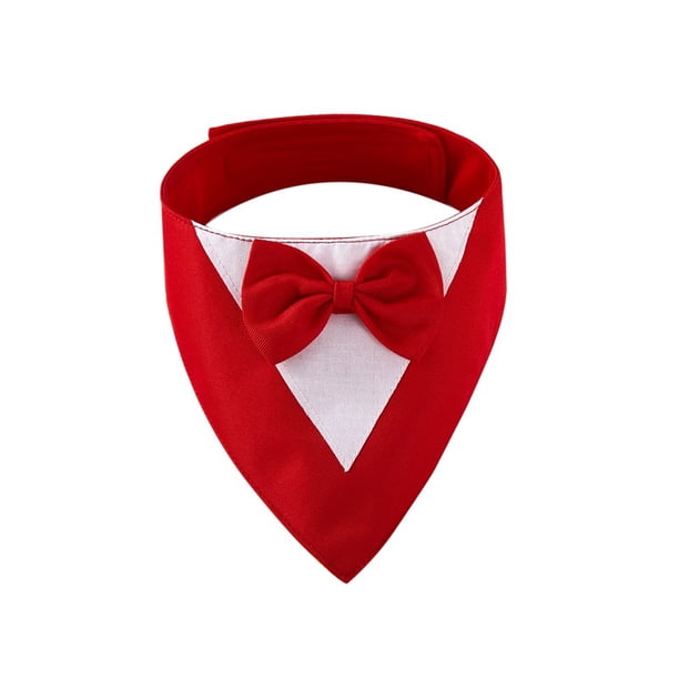 Xiao Hua Bandana para perro (1 unidad), ligera, de secado rápido, de mezcla de poliéster, con diseño triangular, ajustable, para perros medianos y grandes, cachorros y mascotas, talla L, color rojo.