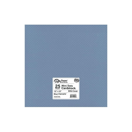 UPC: 0740512104826 | Paper Accents Mini Dot Cardstock 12 x 12  80lb Blue Clematis 25pc