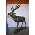 thumbnail image 3 of Nifao Lifesize And Incredibly Detailed Reindeer Bronze Statue – Garden Outdoor Decor Sculpture, 75"L x 50"W x 85"H, 3 of 10