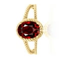 thumbnail image 4 of AoneJewelry 1.25 Carat Garnet Oval Shape Ring In 10K Solid Rose, White & Yellow Gold, 4 of 5