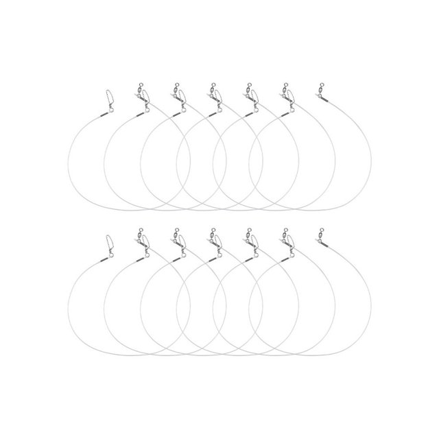 20Lb-80Lb Fluorocarbon Fishing Leader For Saltwater Freshwater With Twists Snap 18In-45Lb