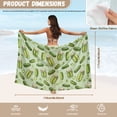 thumbnail image 6 of Yuyamidu Pickle Womens 3pcs Bikini Swimsuits Triangle Swimsuit Beach Outfits with Long Sheer Cover Up Triangle Bikini Top Tie Side Bottom, 6 of 6