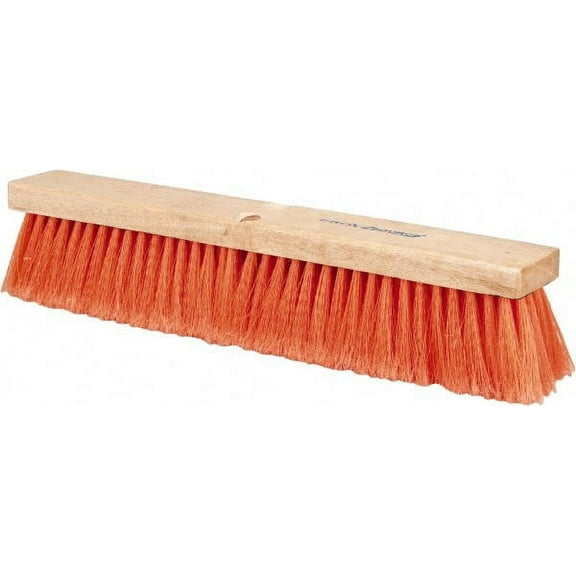 PRO SOURCE Safety Orange Push Broom Head: 18" Wide, Handle Sold Separately