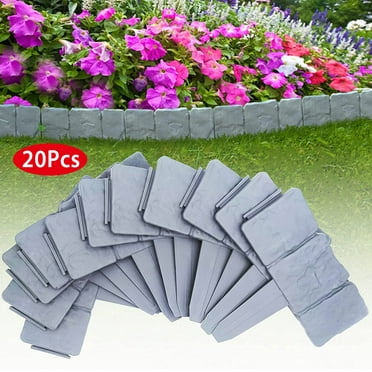 Collections Etc Flexible White Picket Fence Border for Garden ...
