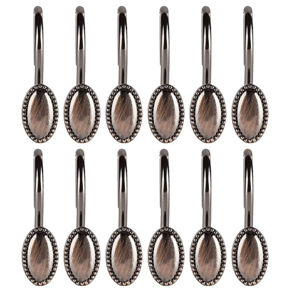 A Shower Curtain Hooks 12Pieces Shower Curtain Rings Set Elegant Curtain Hangers Modern Bath Decoration
