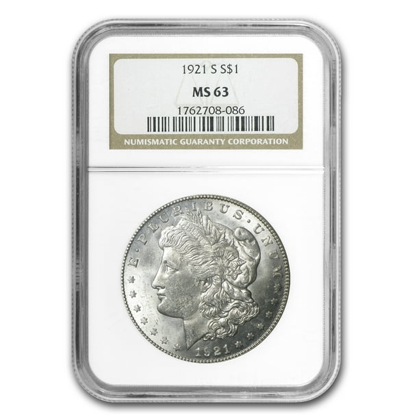 1921-S Morgan Dollar MS-63 NGC - Walmart.com