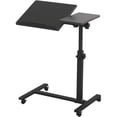 thumbnail image 1 of Mesita de noche sobre cama, soporte móvil para laptop, mesa inclinable con ruedas, mesa de bandeja ajustable de altura para laptop, cama, sofá, mesa auxiliar (negro), 1 of 4
