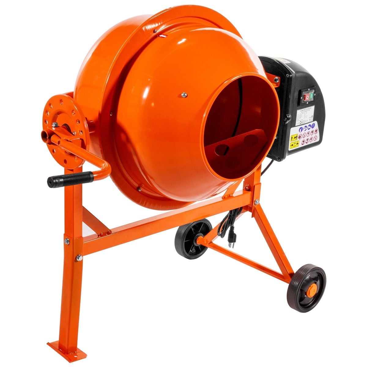 3-1/2 Cubic Ft Portable Solid Steel Stucco Mortar Cement Mixer NEW FREE FEDEX 