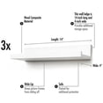 thumbnail image 4 of Dosaele 14 Inch Floating Shelves in White Composite Wood - Wall Mounted Storage Shelves for Bedroom, Living Room, Bathroom, Kitchen, Office and More, 14 Inches , 3 Count (Pack of 1), 4 of 4