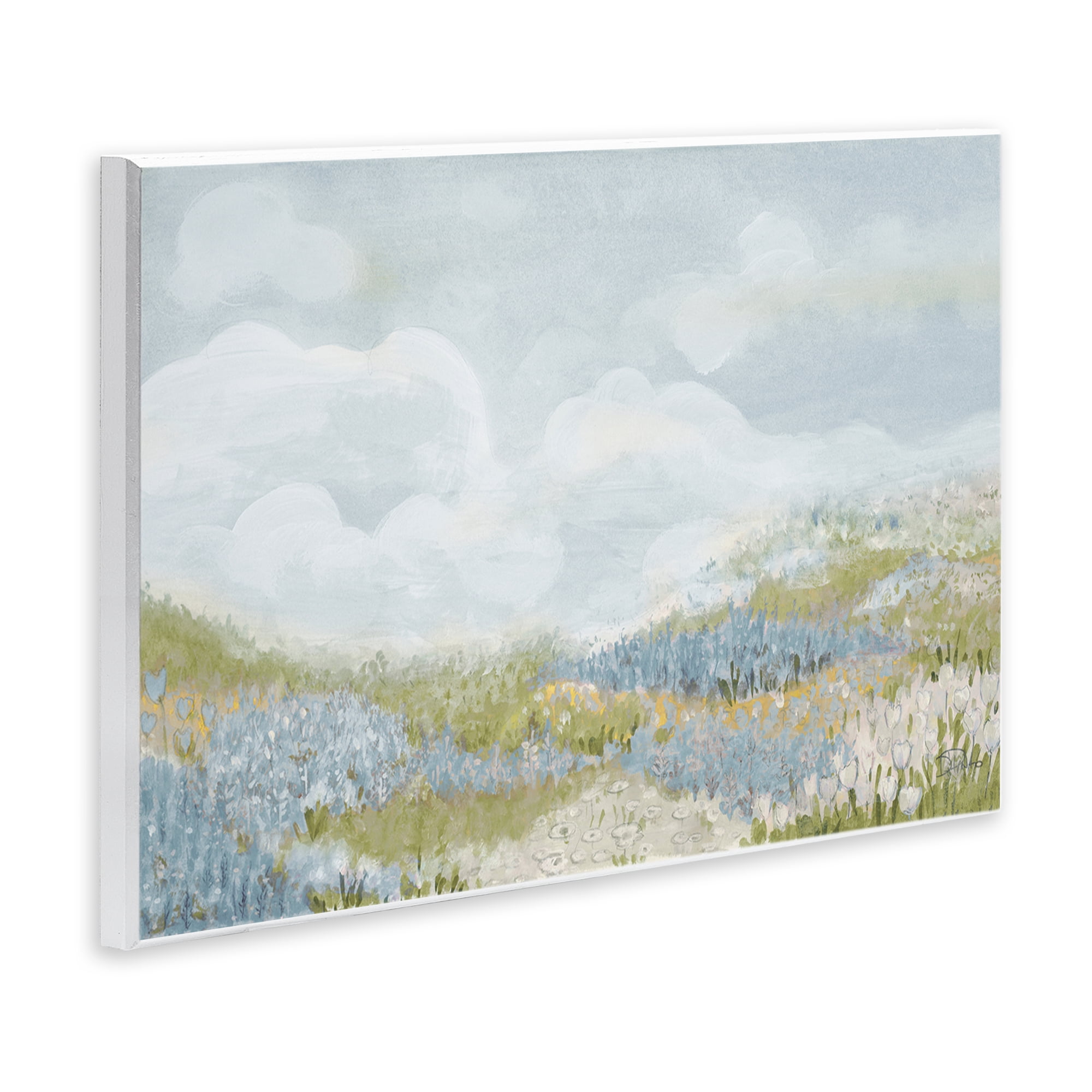 Stupell Industries Blue Floral Meadow Wall Plaque Art, design by Patricia Pinto