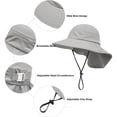 thumbnail image 5 of WTOBBY Toddler Sun Hat for Ages 1 to 3 Years, Baby Beach Hat with Wide Neck Flap Protection, UPF 50+ Infant Hat for Outdoor Play and Family Vacations,Gray L, 5 of 5