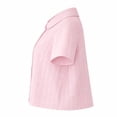 thumbnail image 3 of Blusa George para Mujer, Manga Corta Rosa Talla G, 3 of 4