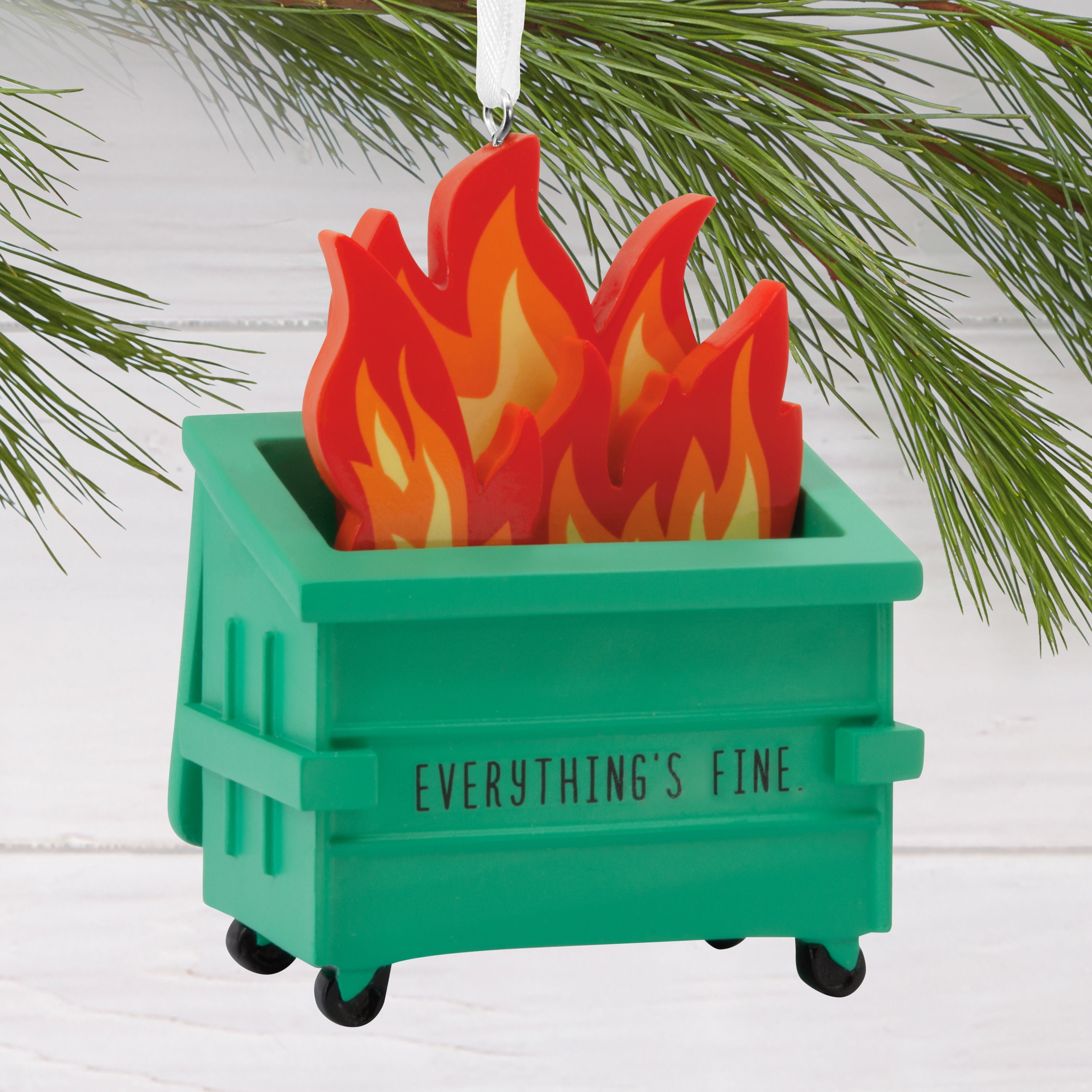 Hallmark Dumpster Fire Christmas Ornament, 1 Count, 1 Count