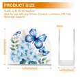 thumbnail image 3 of Flowers and Blue Butterflies Acrylic Napkin Holder Clear Paper Tissue Dispenser Kitchen Dining Room Bathroom Party Hotel, 3 of 8