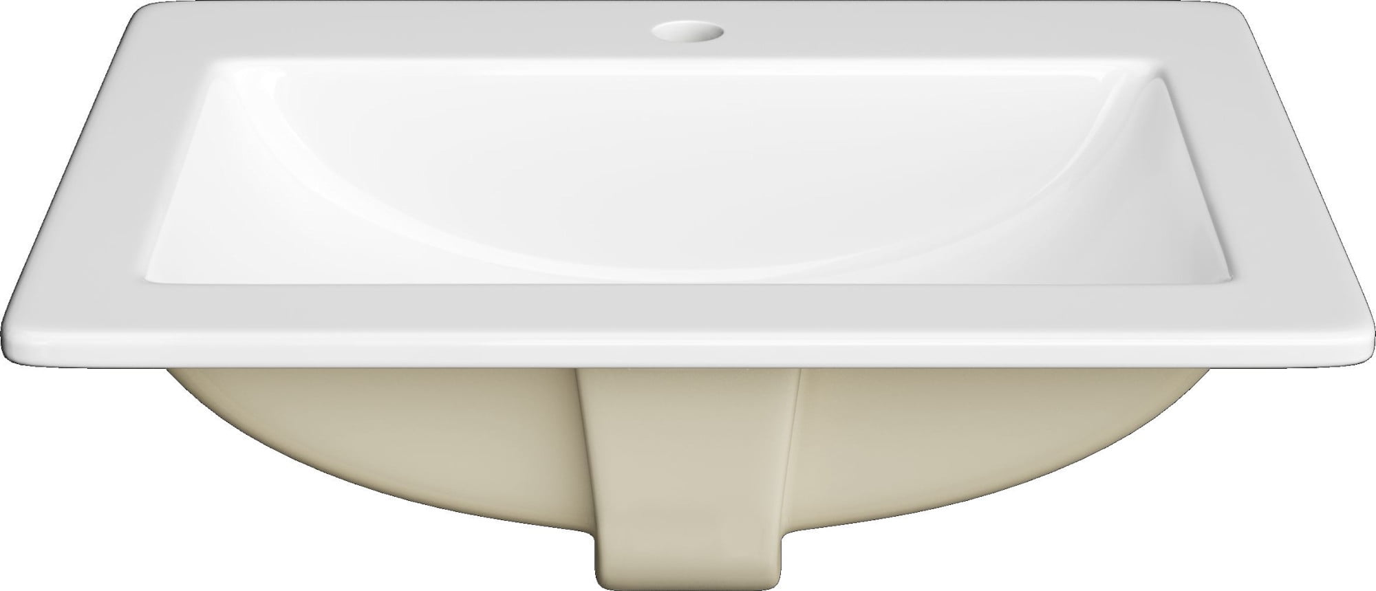 Proflo PF21181WH Hoffman 21-1/4" Rectangular Vitreous China Drop In Bathroom Sink - White