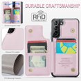 thumbnail image 4 of For Samsung Galaxy S21 Plus Case with Card Holder, for Samsung S21 Plus Wallet Case for Women Men with RFID Blocking, Durable Kickstand Shockproof Case for Galaxy S21 Plus 5G,Red, 4 of 6