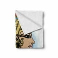 thumbnail image 2 of Egyptian Print Soft Flannel Fleece Throw Blanket, Profile Portrait of Queen Cleopatra Cultures Civilization Antique Artwork, Cozy Plush for Indoor and Outdoor Use, 60" x 80", Multicolor, by Ambesonne, 2 of 6
