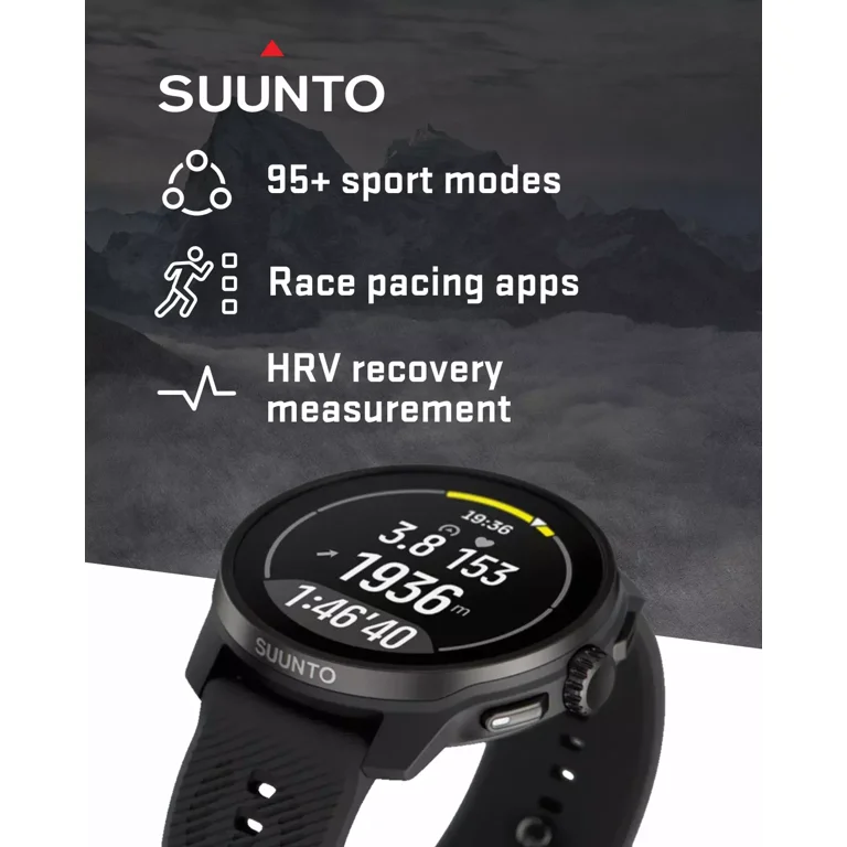 Suunto Race S AMOLED Touchscreen GPS Sports All Black Smartwatch
