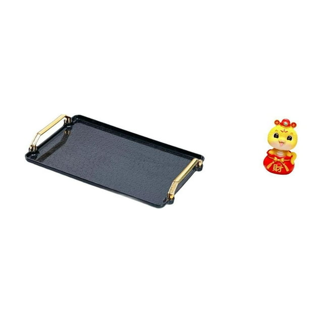 Elegante Bandeja Rectangular Con Organizador De Estatua De Serpiente Del Año Nuevo Chino Para Hogares, Hoteles, Salas De Estar, Oficinas, Chimenea, Pasteles, Aperitivos, Café Y Té.