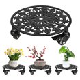thumbnail image 6 of Goobetter Rolling Plant Stand with Wheels,1pcs 11in Heavy Duty Metal Plant Caddy with Wheels,Load Capacity 330 lbs,Black, 6 of 11