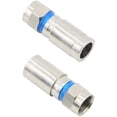 thumbnail image 2 of Compression RG6 F Connector Coax Coaxial Adapter Plug for Satellite & Cable TV (100 Pack), 2 of 5