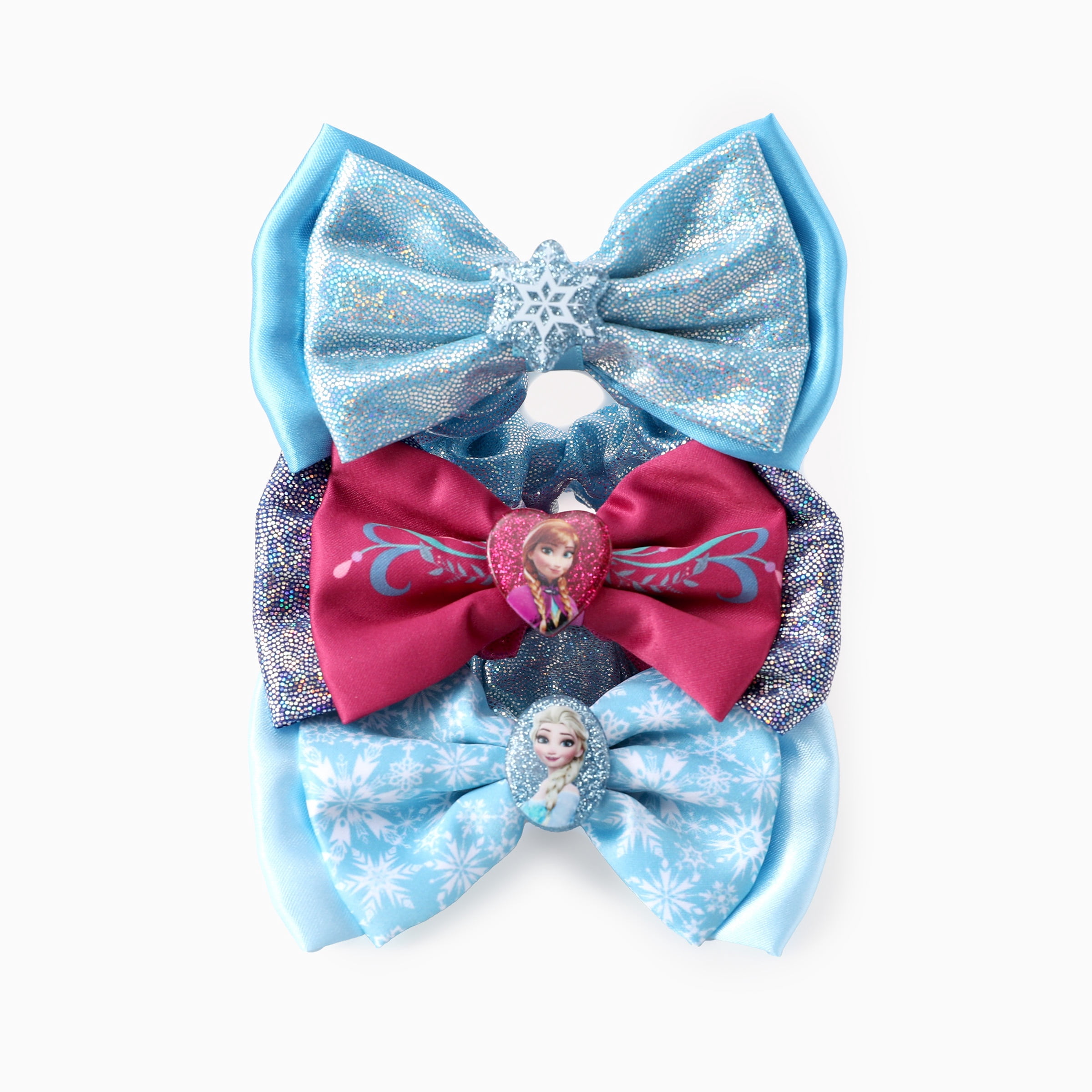 Disney Frozen Girls Scrunchies 3 Pack Bow Hair Ties Back to School Gift
