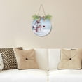 thumbnail image 6 of SKYSONIC Christmas Snowman Welcome Sign Front Door Decoration Round Door Hanging Sign Porch Decorations for Home Outdoor Indoor Holiday Fall Halloween Christmas - 11.8x11.8 inch, 6 of 7
