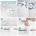 thumbnail image 4 of No Hook Shower Curtain, Blue Starfish Coastal Shower Curtains for Bathroom with See Through Top Window, Eucalyptus Summer Nautical Shell Waterproof & Washable Bath Curtain Small Stall 36"x78", 4 of 9