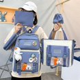 thumbnail image 4 of 2025 School Student Backpack College Bookbag Travel Bag Harajuku Style Large Capacity Five-piece Casual, 4 of 4