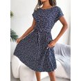 thumbnail image 4 of Floral Printed Dress for Women Summer Pleated Design Fashionable Comfortable, 4 of 7